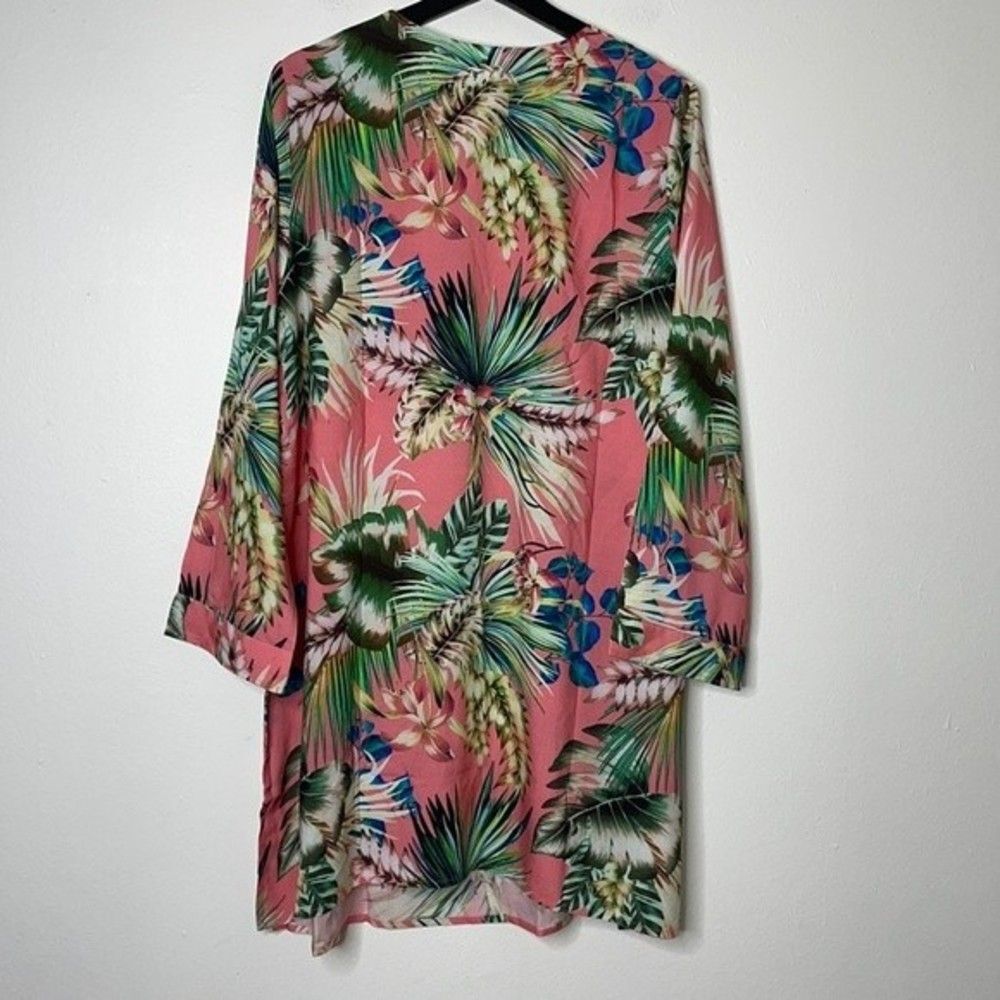 La Blanca Pink Palm Tree Coverup Swimsuit Dress Womens Size Small - Picture 4 of 8